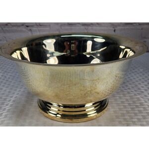EPCA Bristol Silverplate Serving Bowl by Poole Antique Tarnished Decor